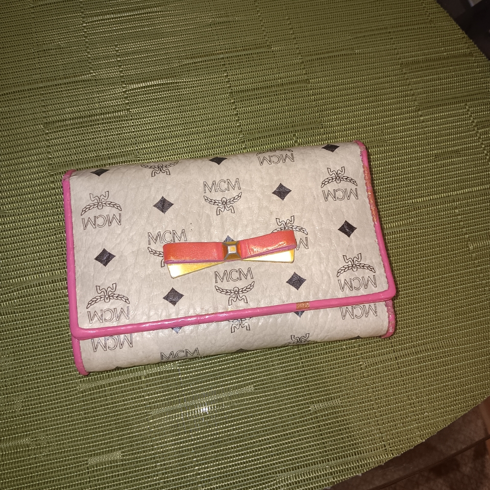 MCM Cream and Pink Women's wallet
